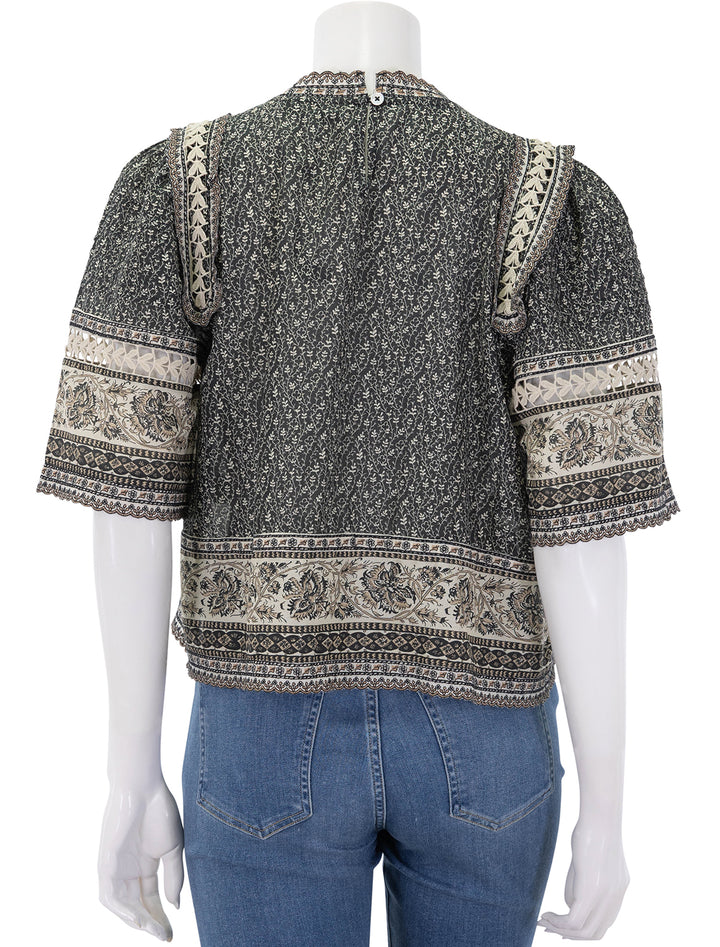 palma print short sleeve top