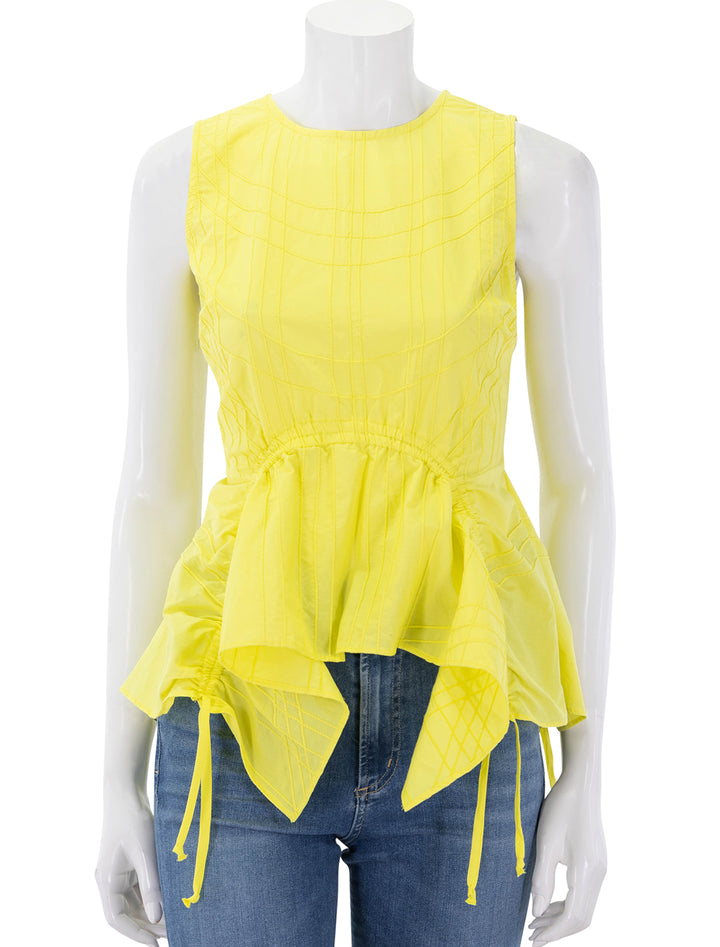front view of camden tank in yellow