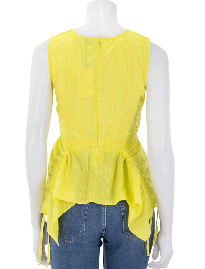 back view of camden tank in yellow