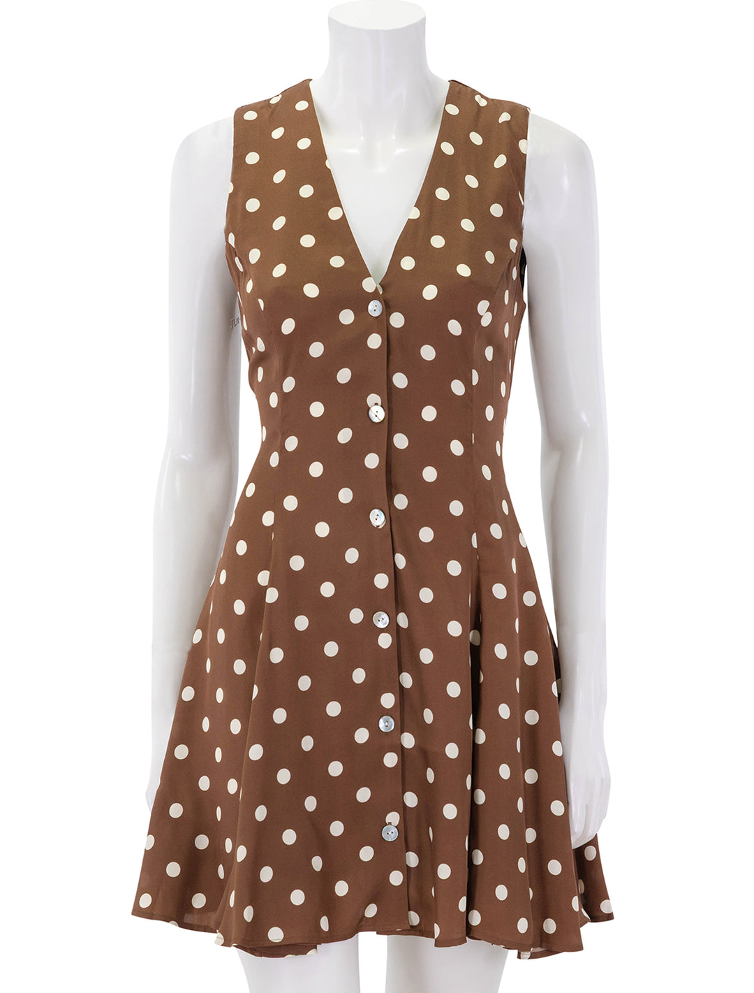 front view of aubrey dress in georgine dot