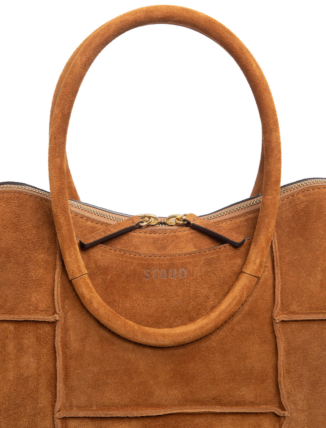 naomi satchel in tan suede