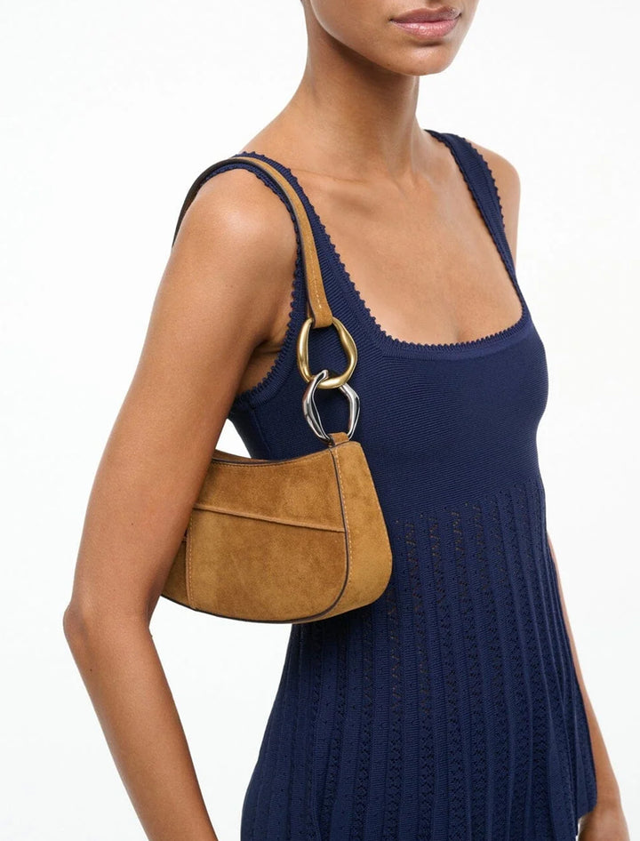 ollie bag in tan suede