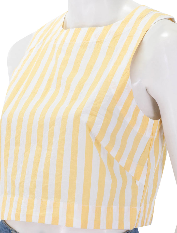quinn poplin tank in marigold stripe