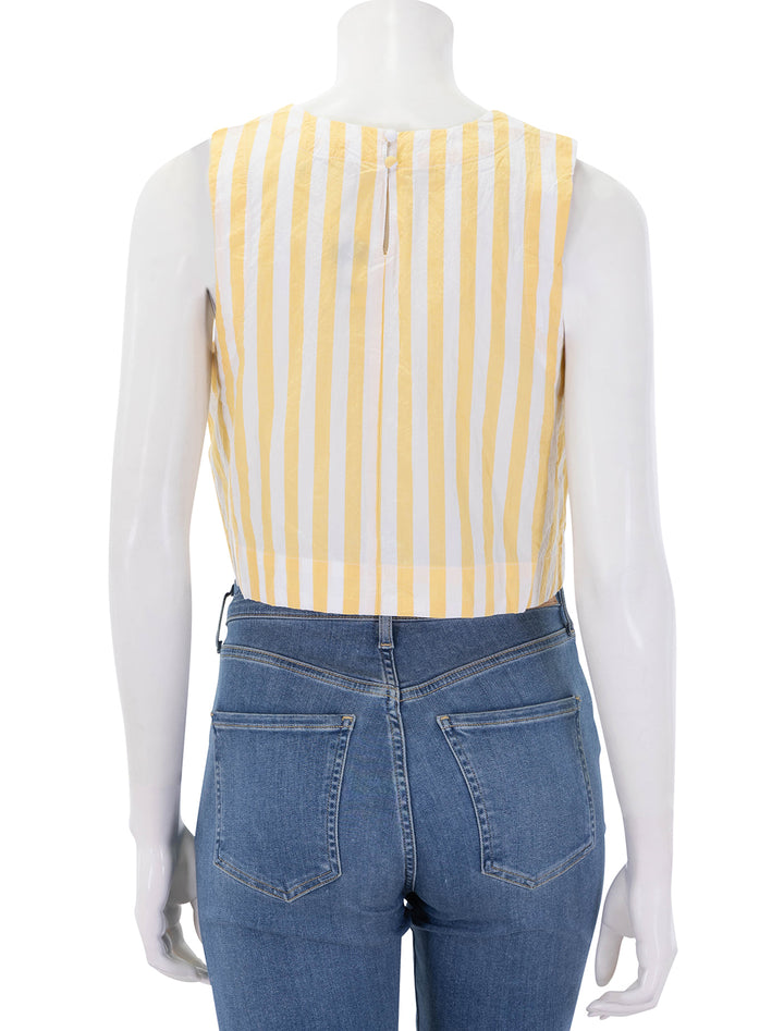 quinn poplin tank in marigold stripe