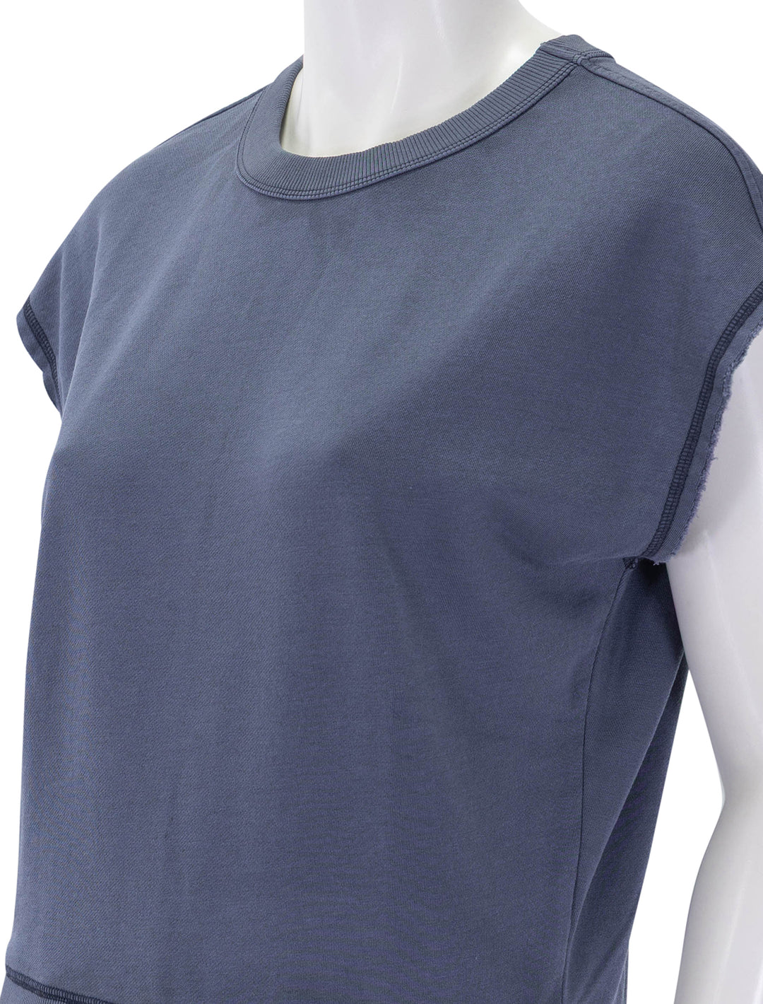 cloud 9 short sleeve sweatshirt in faded indigo