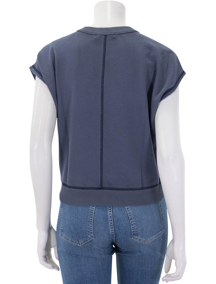 cloud 9 short sleeve sweatshirt in faded indigo