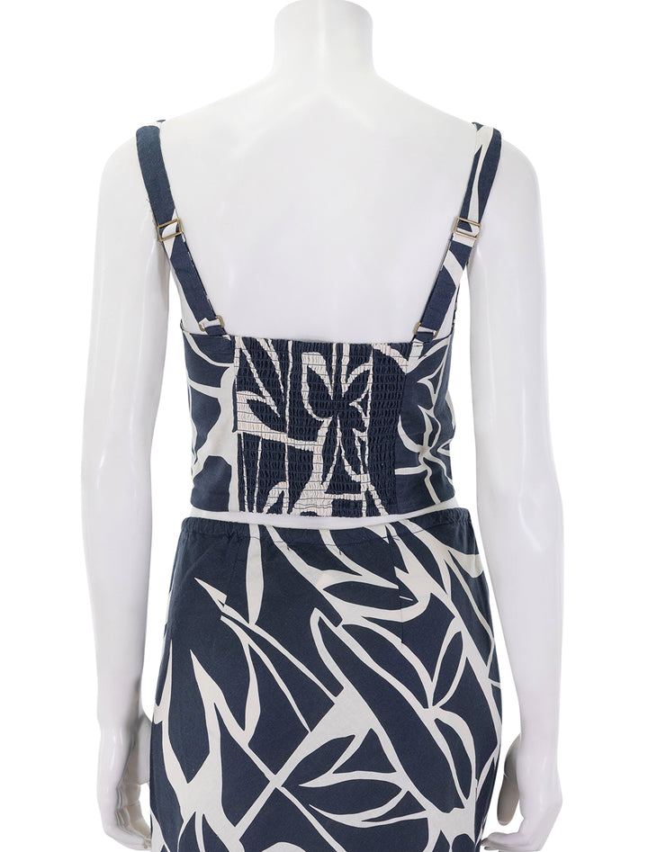 back view of zoe hemp tank in midnight mosaic