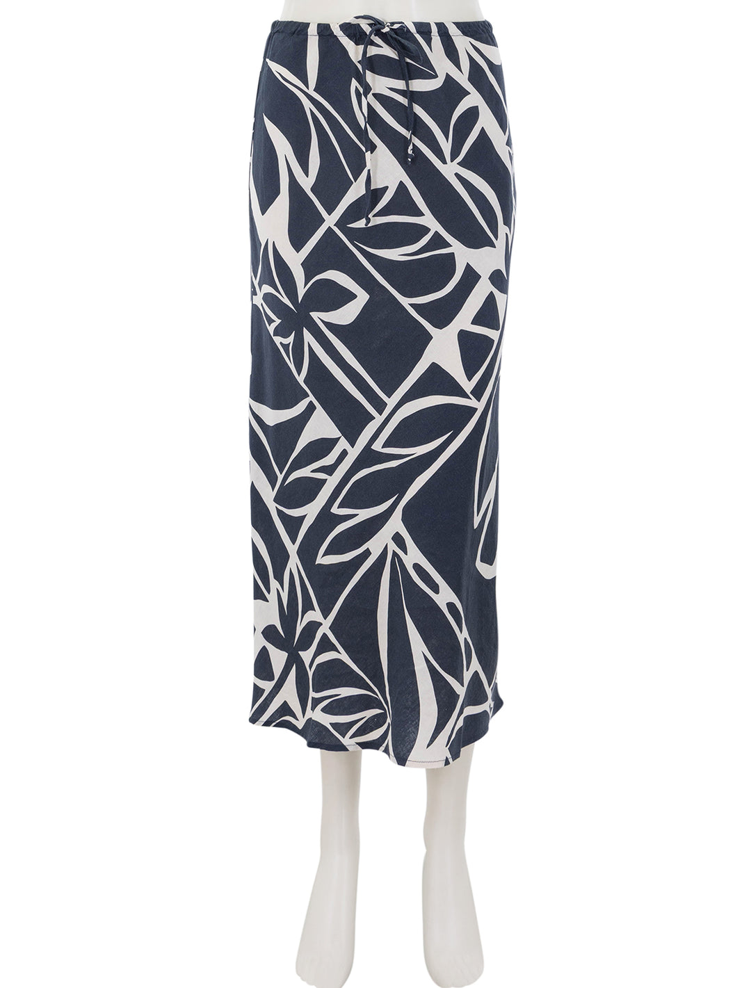 front view of avery midi skirt in midnight mosaic