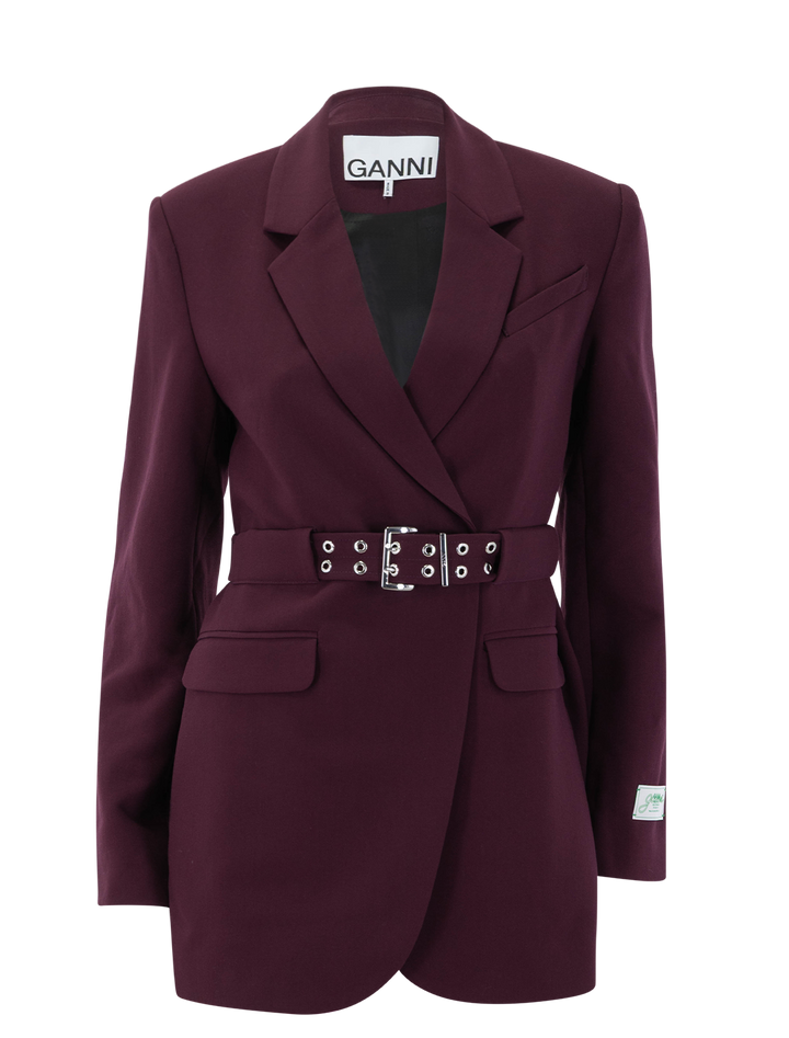 twill suiting blazer in port royale