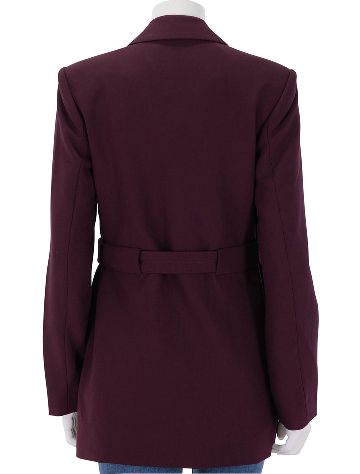 back view of twill suiting blazer in port royale