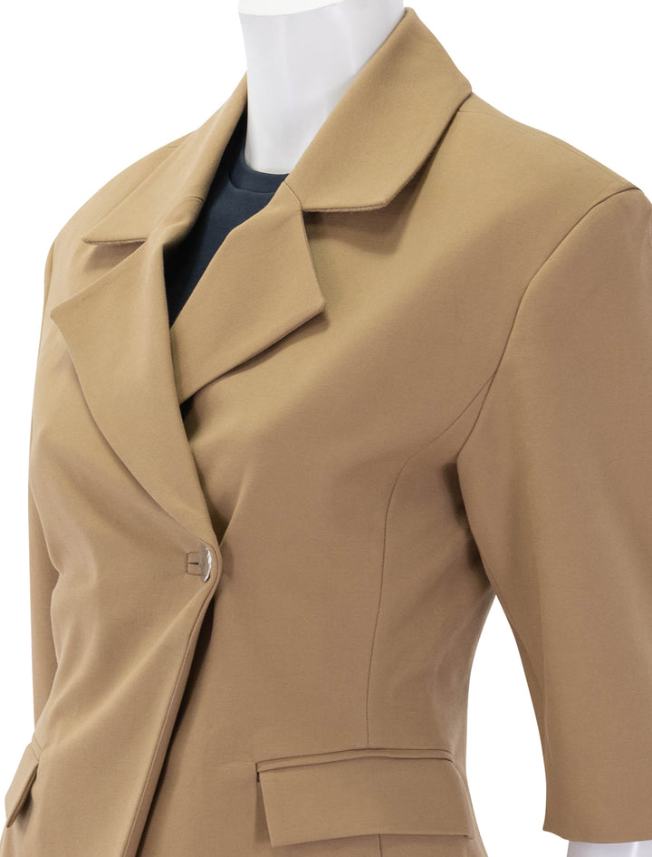 3/4 sleeve blazer in tigers eye
