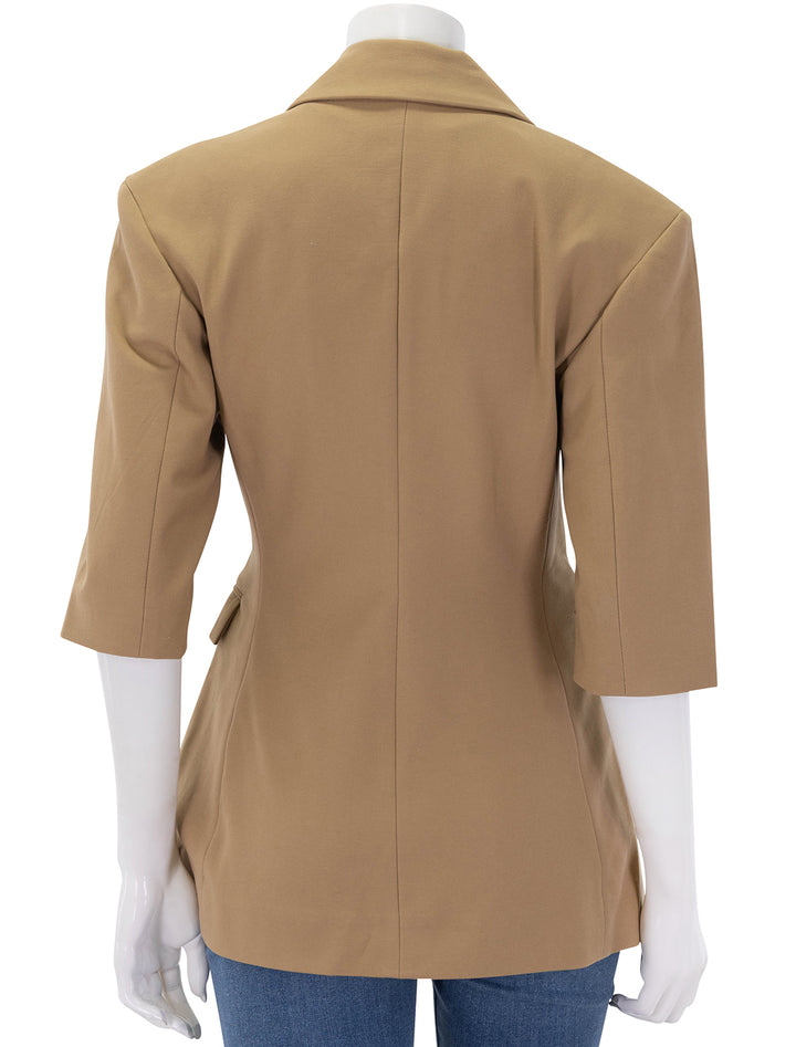 3/4 sleeve blazer in tigers eye