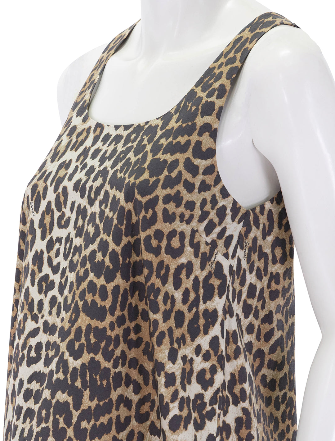 leopard ruffle tank dress