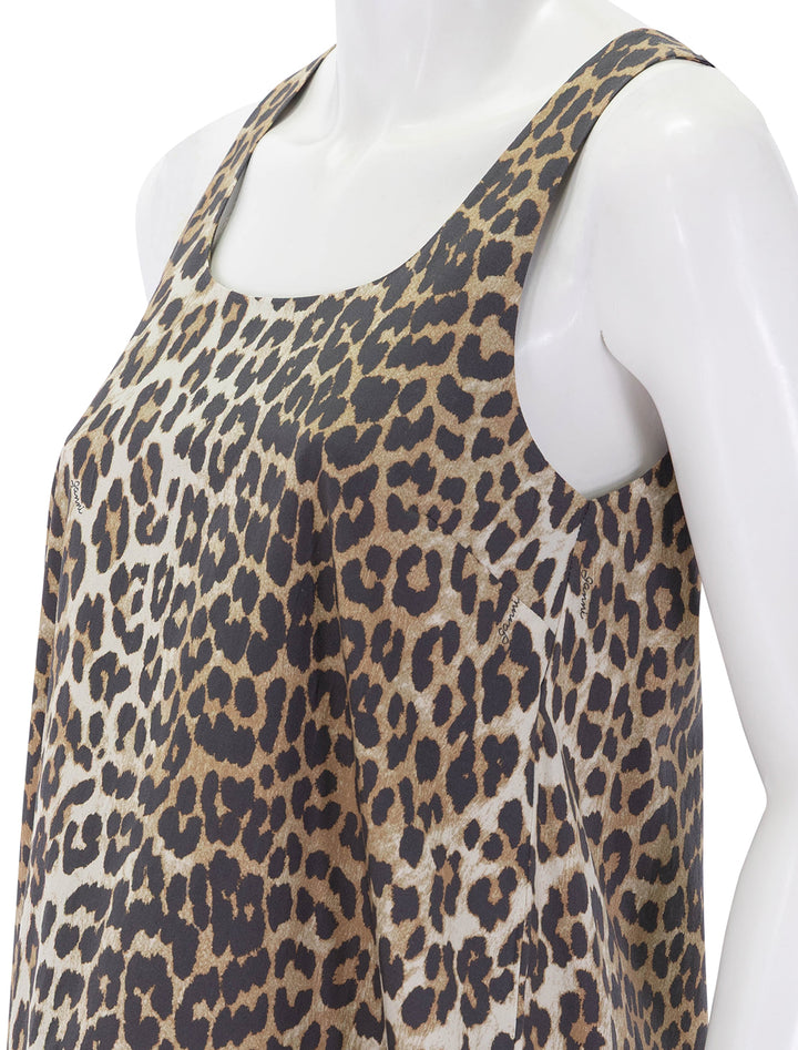 leopard ruffle tank dress