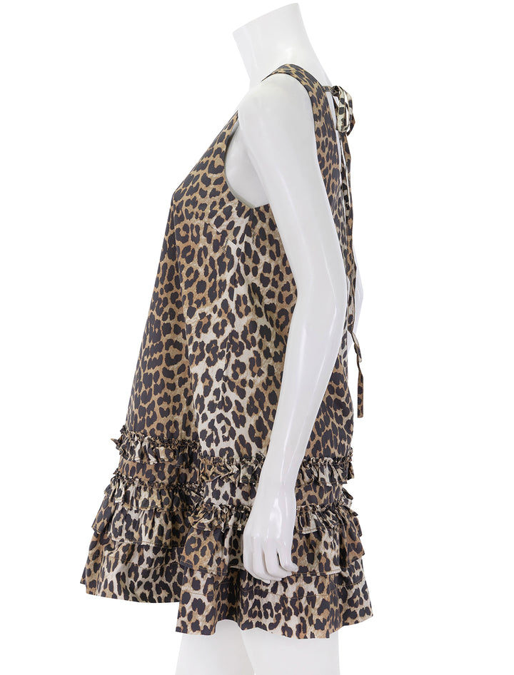 leopard ruffle tank dress