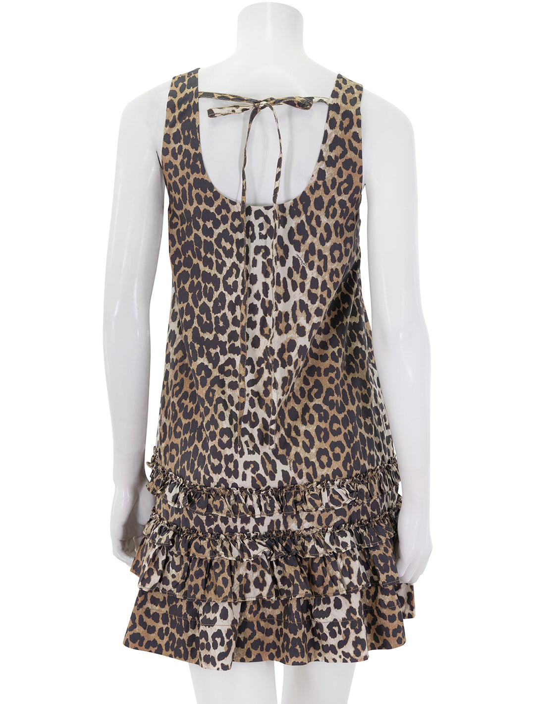 leopard ruffle tank dress