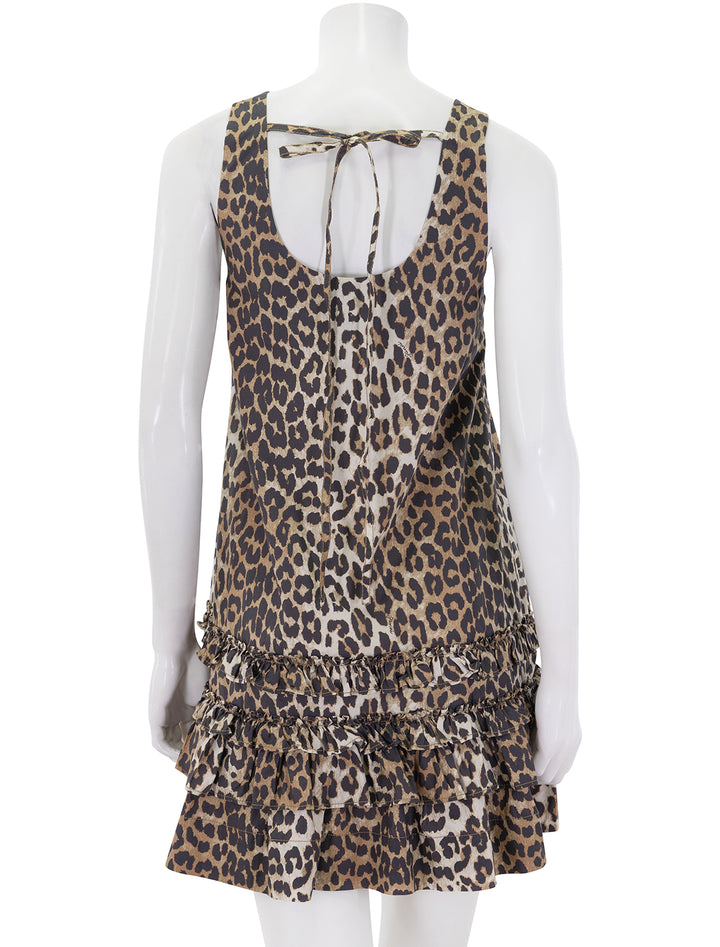leopard ruffle tank dress