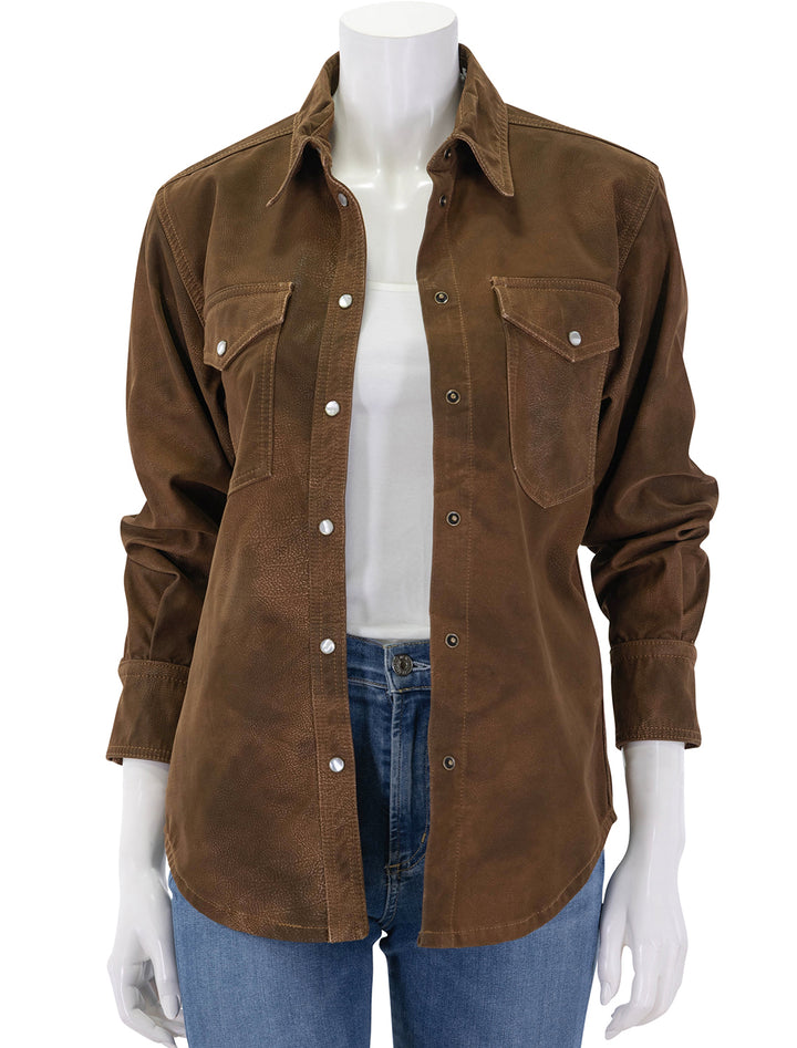 karima shirt tobacco