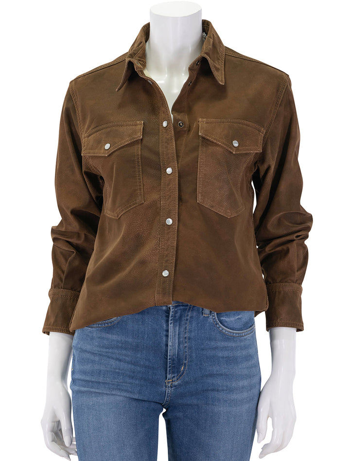 karima shirt tobacco