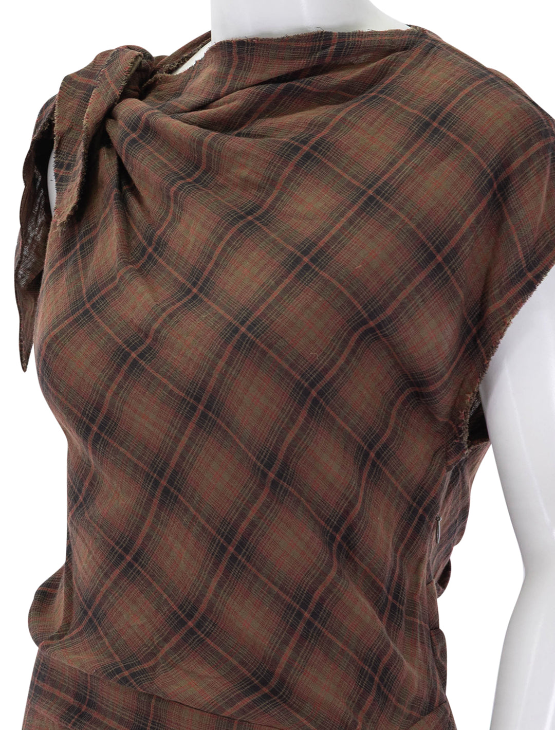 naerys dress in dark bronze plaid