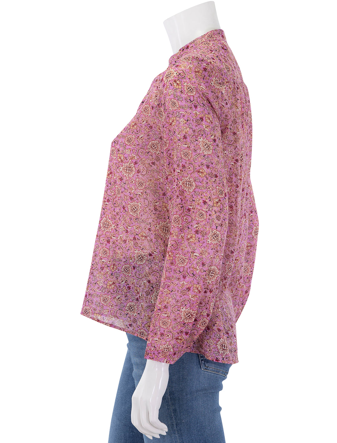 maria blouse in pink floral