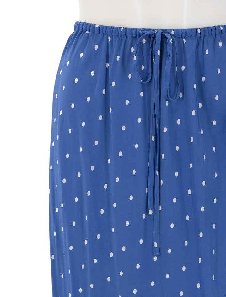 lilly slip skirt in blue with white dots
