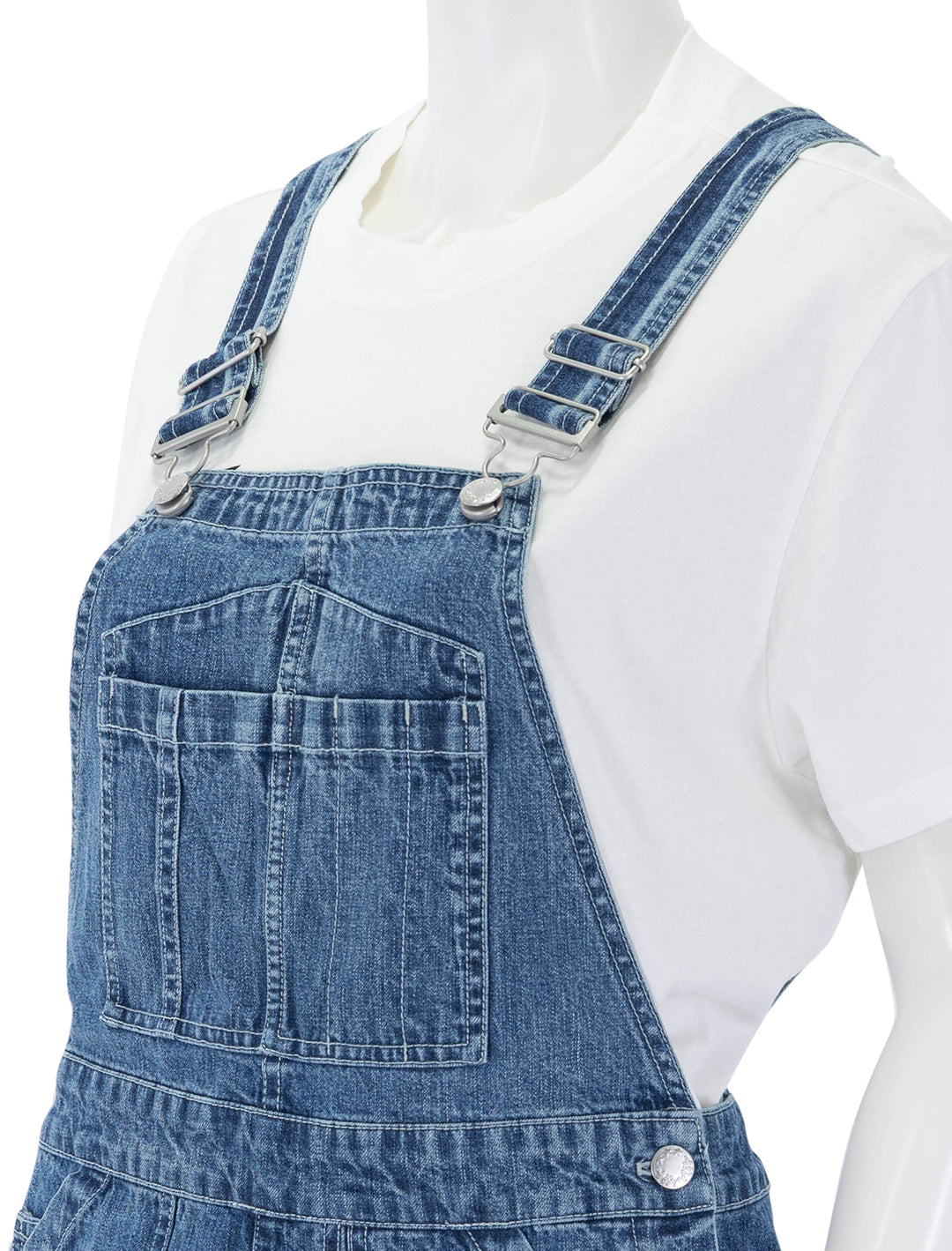 lili overall in denim in paris medium wash