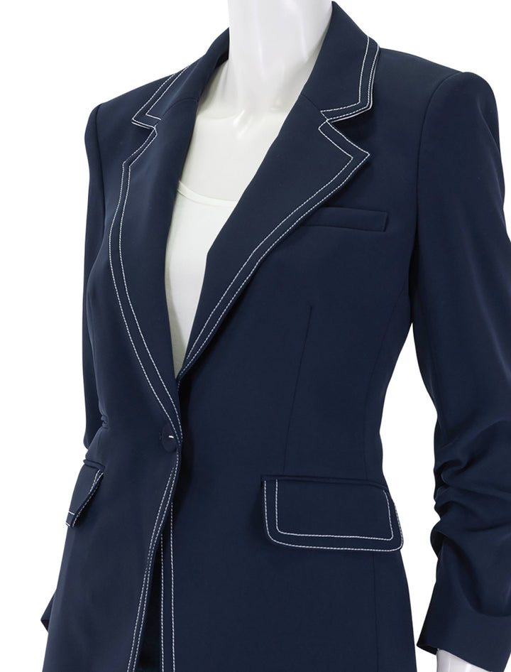 battista dickey jacket in navy with piping