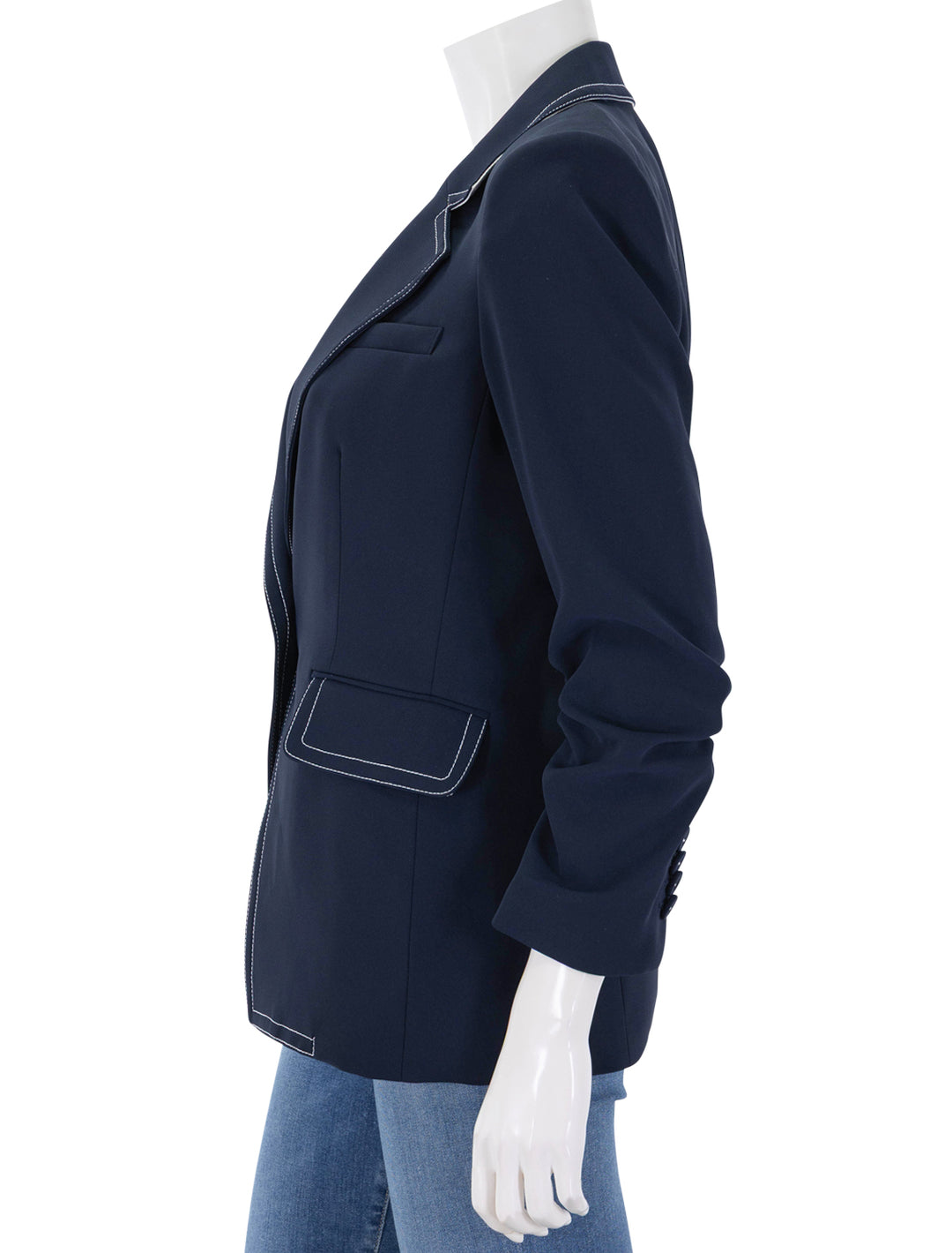 battista dickey jacket in navy with piping
