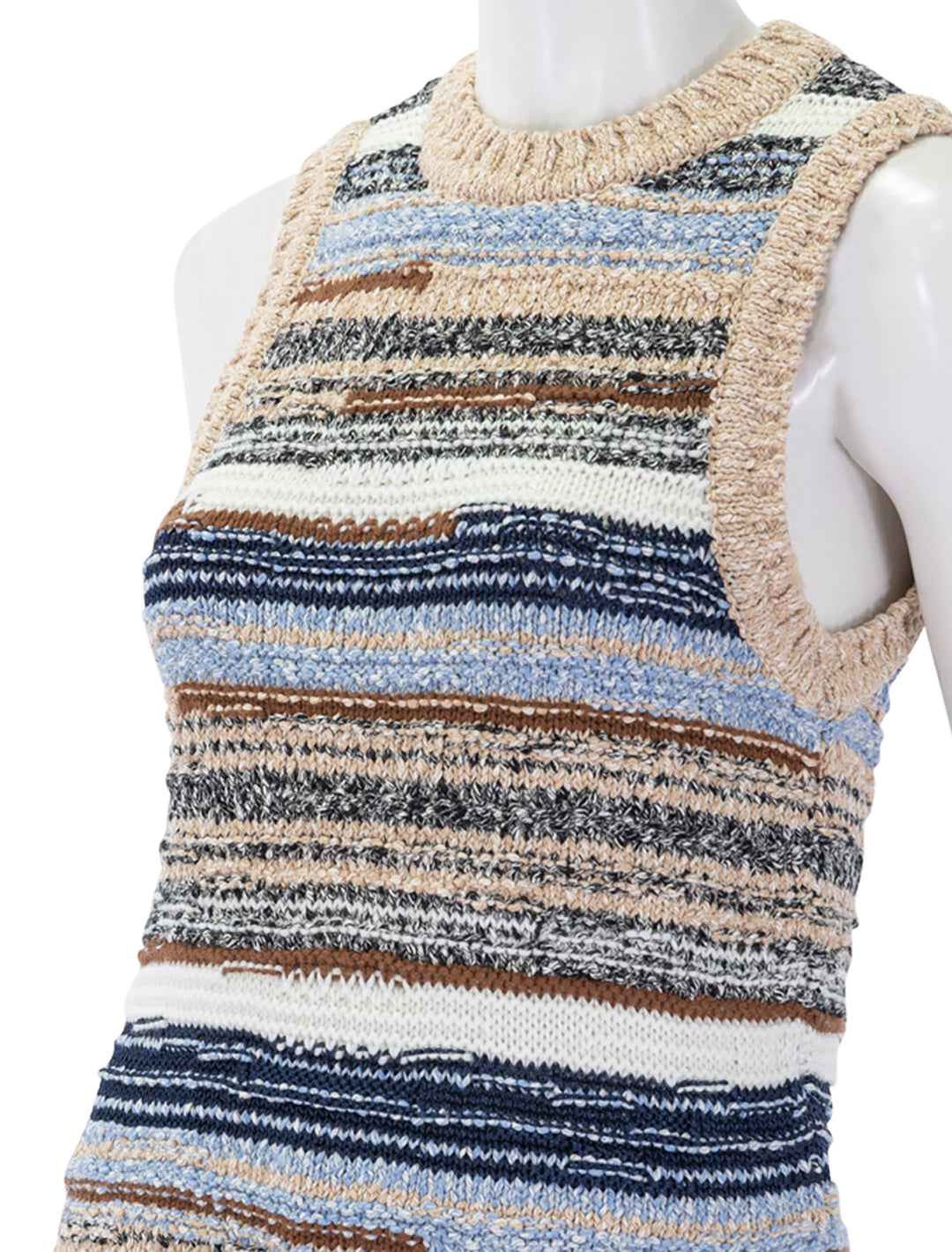 cropped jerrel knit tank in whiskey multi
