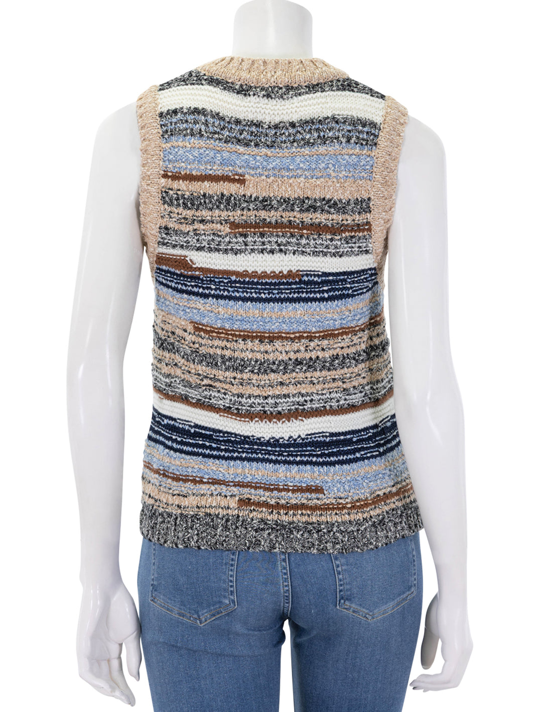cropped jerrel knit tank in whiskey multi