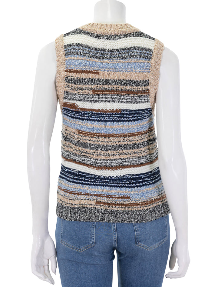 cropped jerrel knit tank in whiskey multi