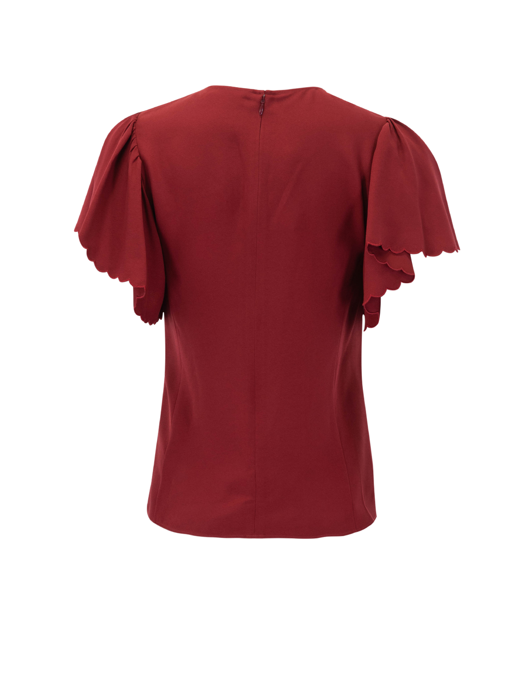 nejma flutter sleeve blouse in dahlia