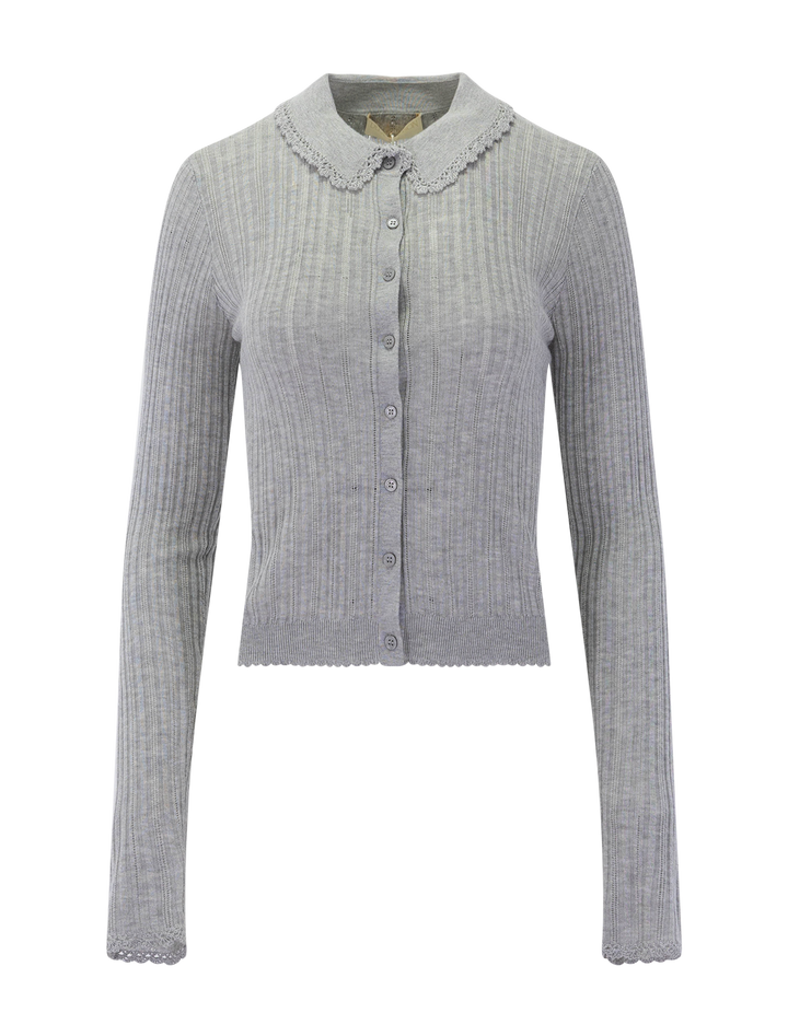 lottie knit cardigan in slate