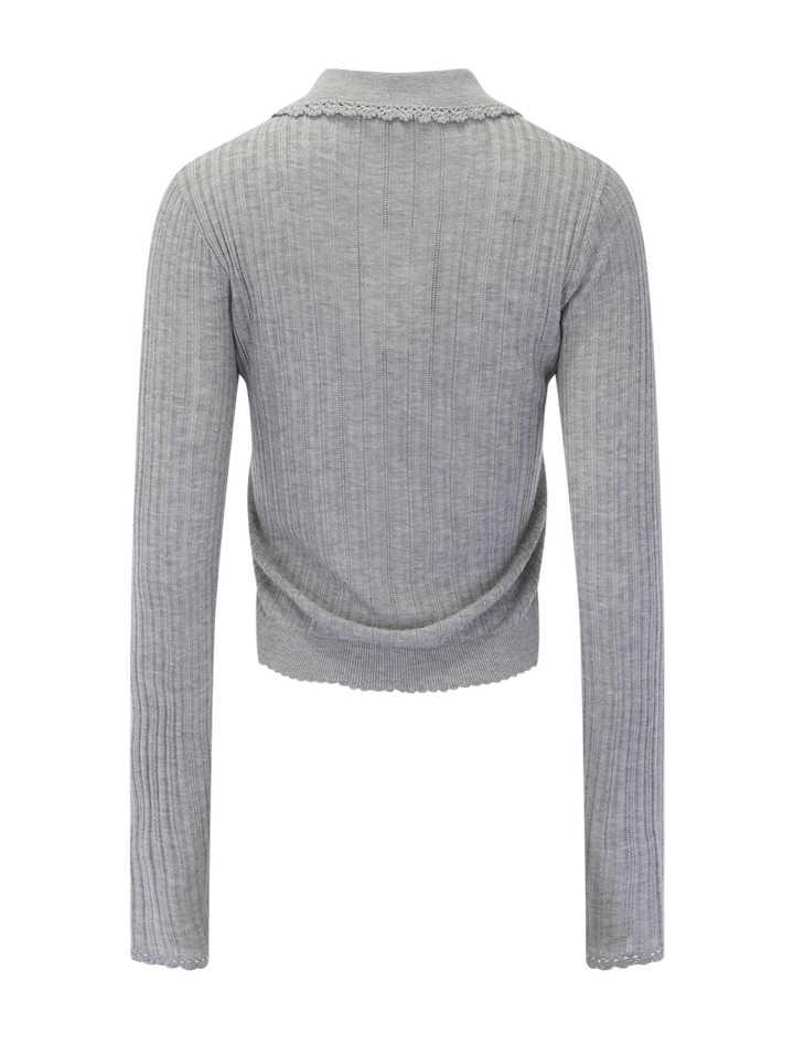 lottie knit cardigan in slate