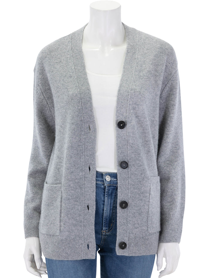 jackson cardigan in medium heather grey
