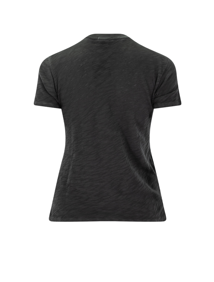 sublime wash slub jersey schoolboy tee in black