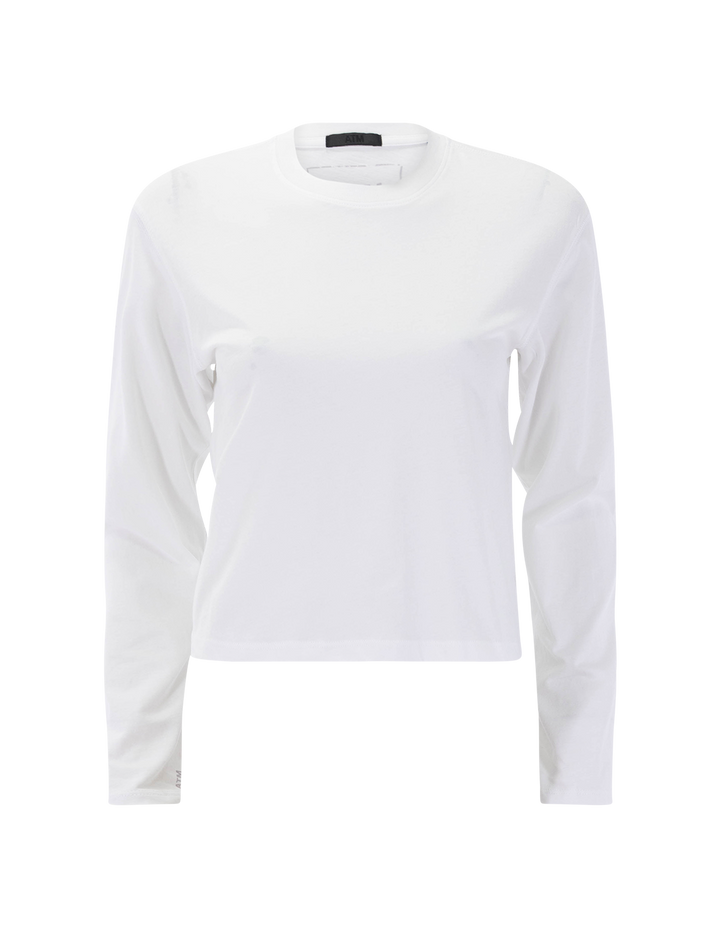 classic jersey long sleeve boy tee in white