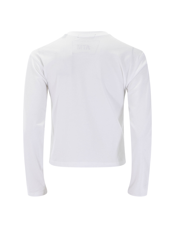 classic jersey long sleeve boy tee in white