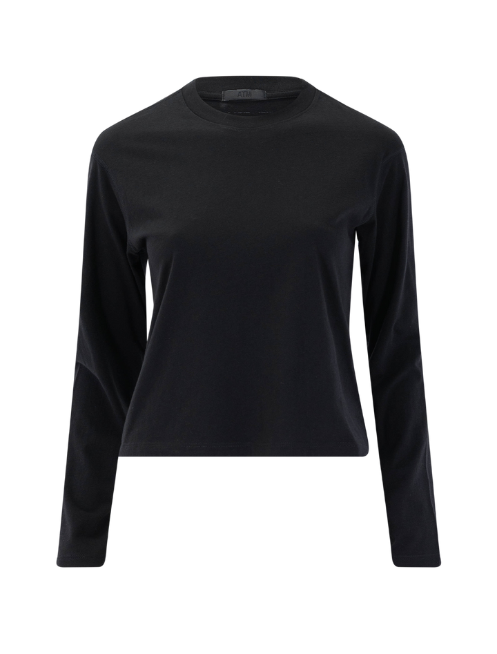 classic jersey long sleeve boy tee in black