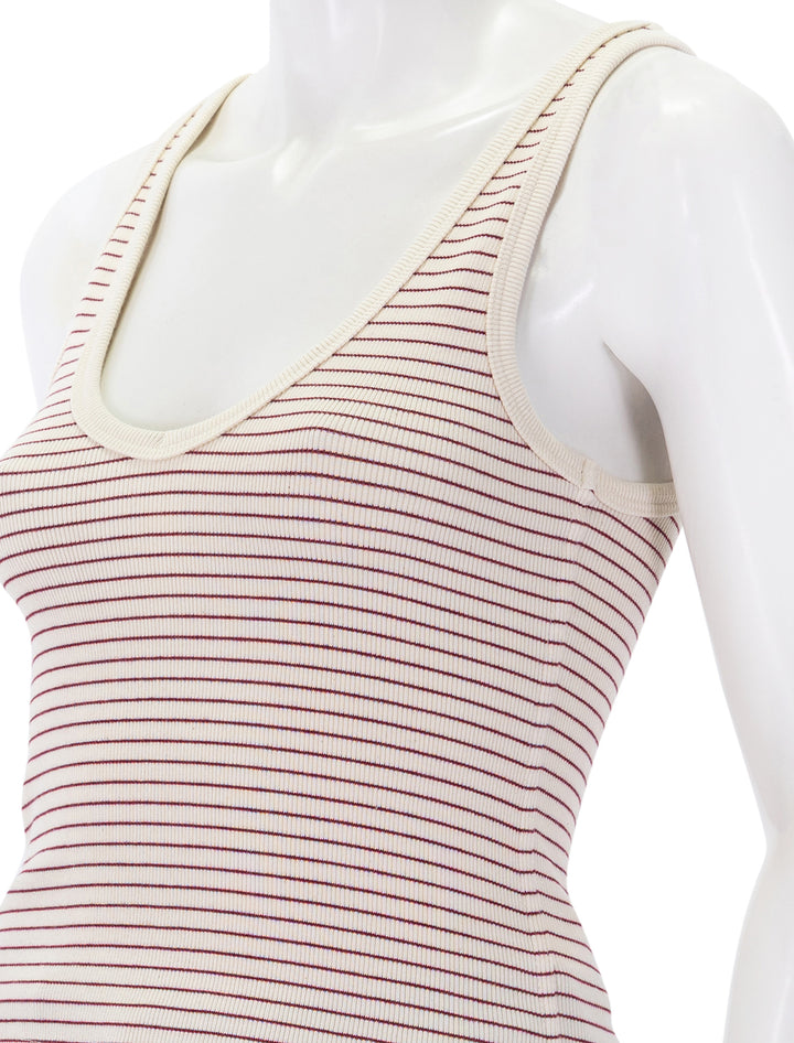 maria vneck tank in red stripe