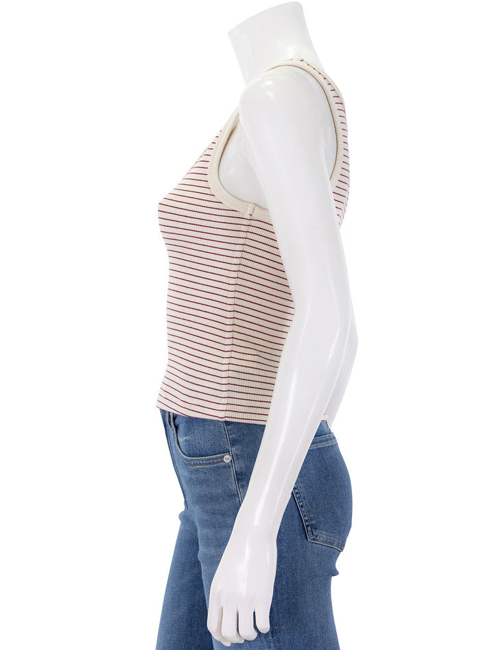 maria vneck tank in red stripe