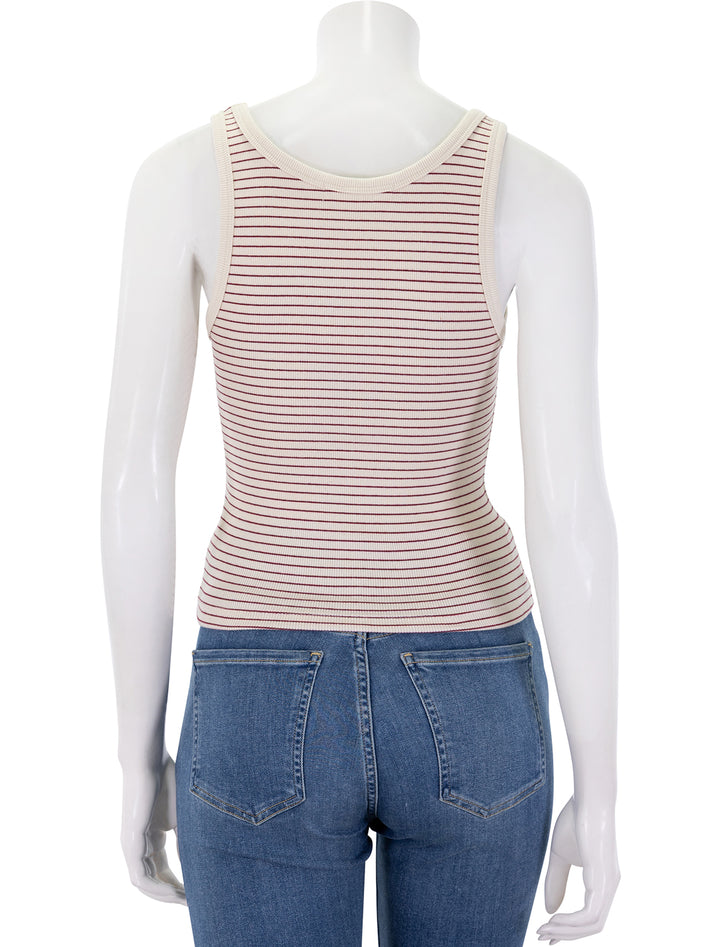 maria vneck tank in red stripe