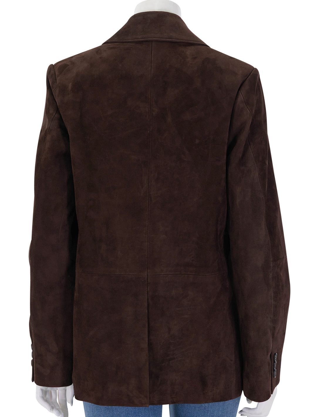 suede blazer in chocolate