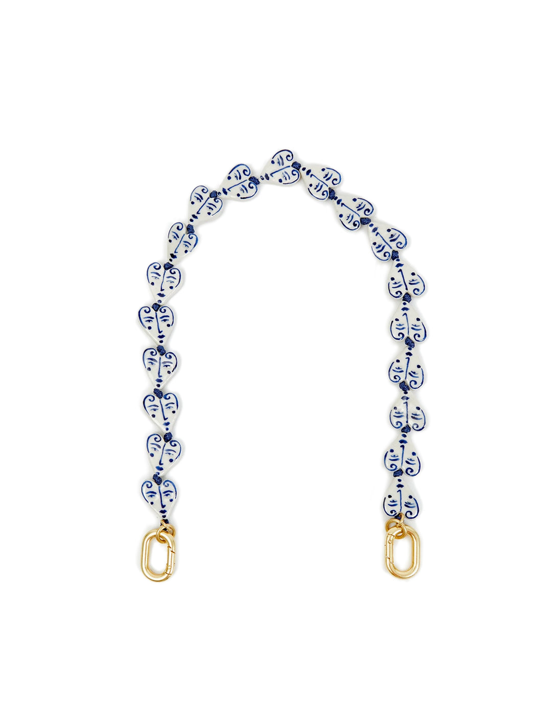 blue and cream shortie strap