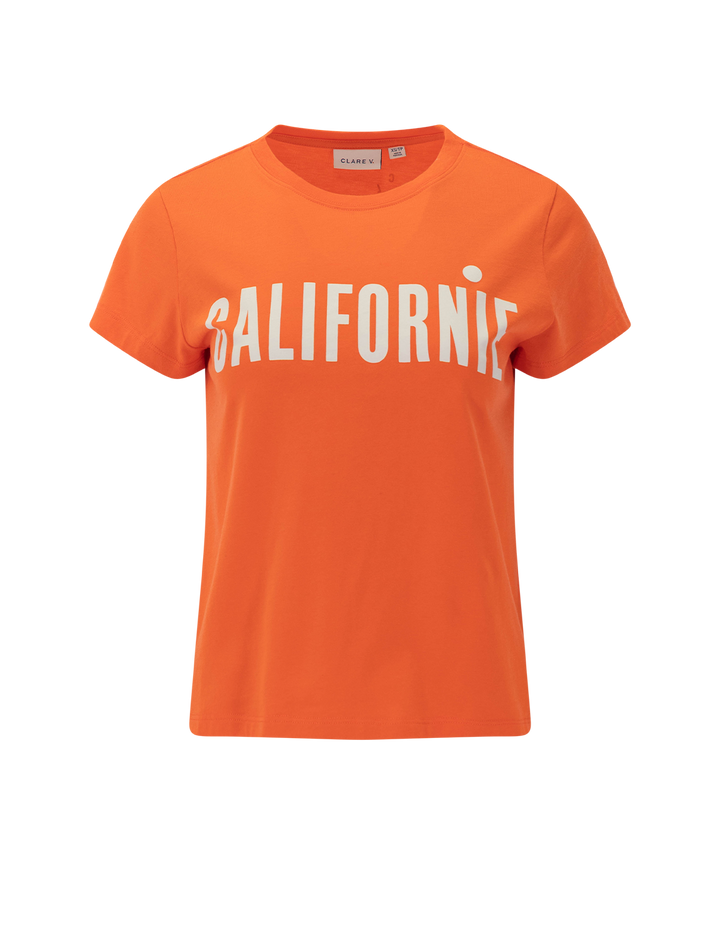 classic tee in scarlet orange