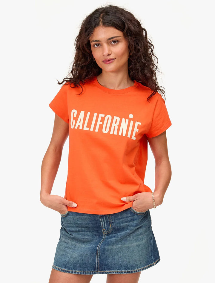 classic tee in scarlet orange