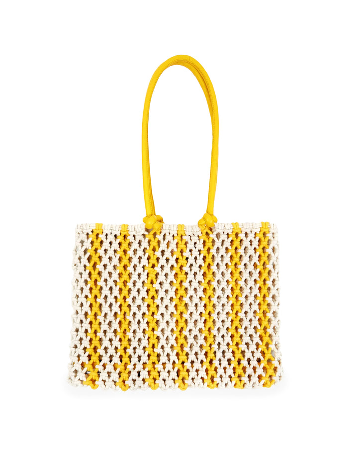 sandy tote in snapdragon and cream stripe