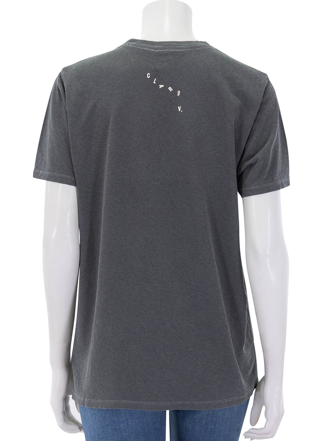 back view of original tee in faded black & cream