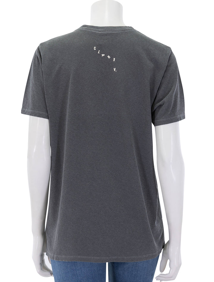 back view of original tee in faded black & cream